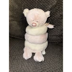 Demdaco I love You Sweet Girl Stackable Plush Toy Teddy Pink 5.5” NEW